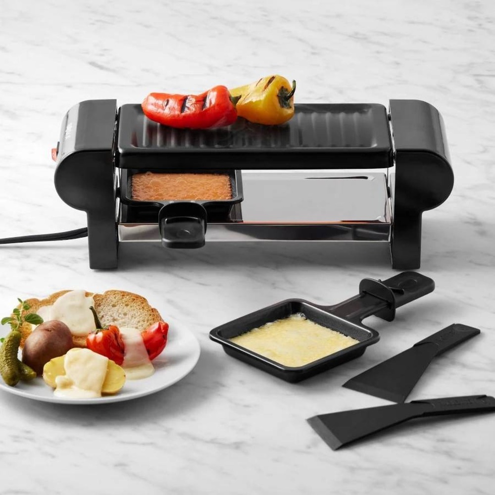 Boska Raclette Mini 110V Electric Cheese Melter Tabletop Grill Set 851110 Black